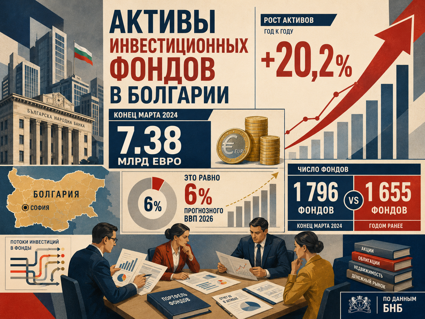 SeeNews — активы инвестиционных фондов в Болгарии выросли на 20,2