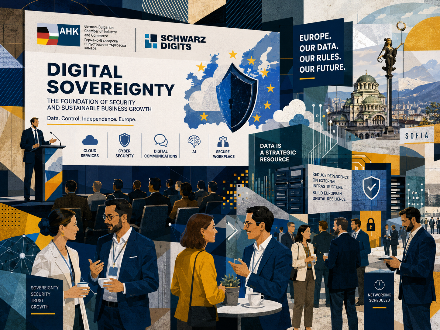 Цифровой суверенитет Европы на мероприятии AHK и Schwarz Digits
