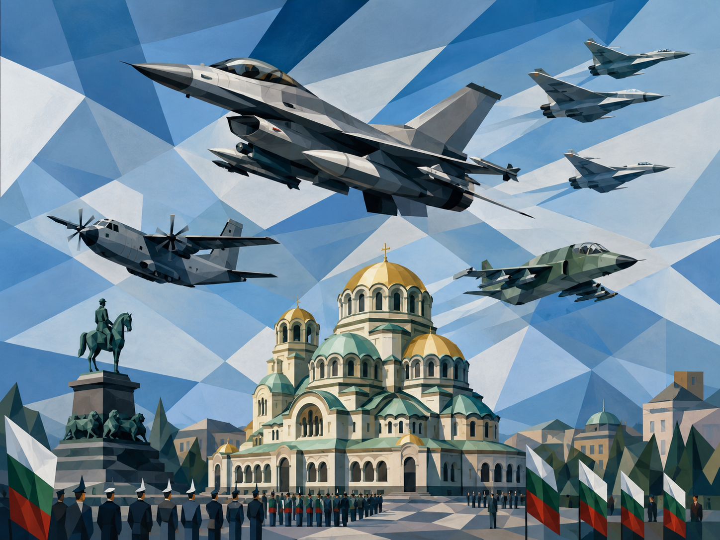 Новые истребители F-16 Block 70 впервые участвовали в воздушной демонстрации над Софией