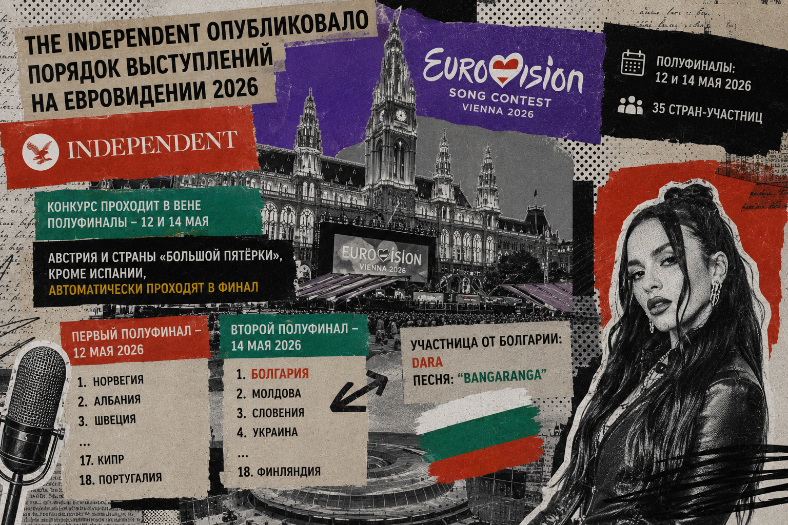 The Independent опубликовало порядок выступлений на Евровидении