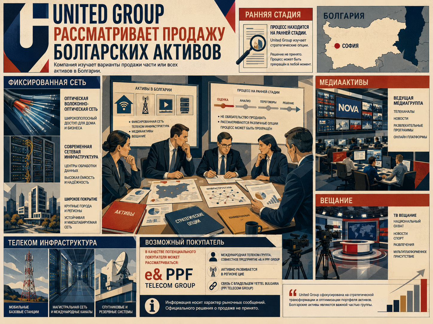 SeeNews — United Group рассматривает продажу болгарских активов