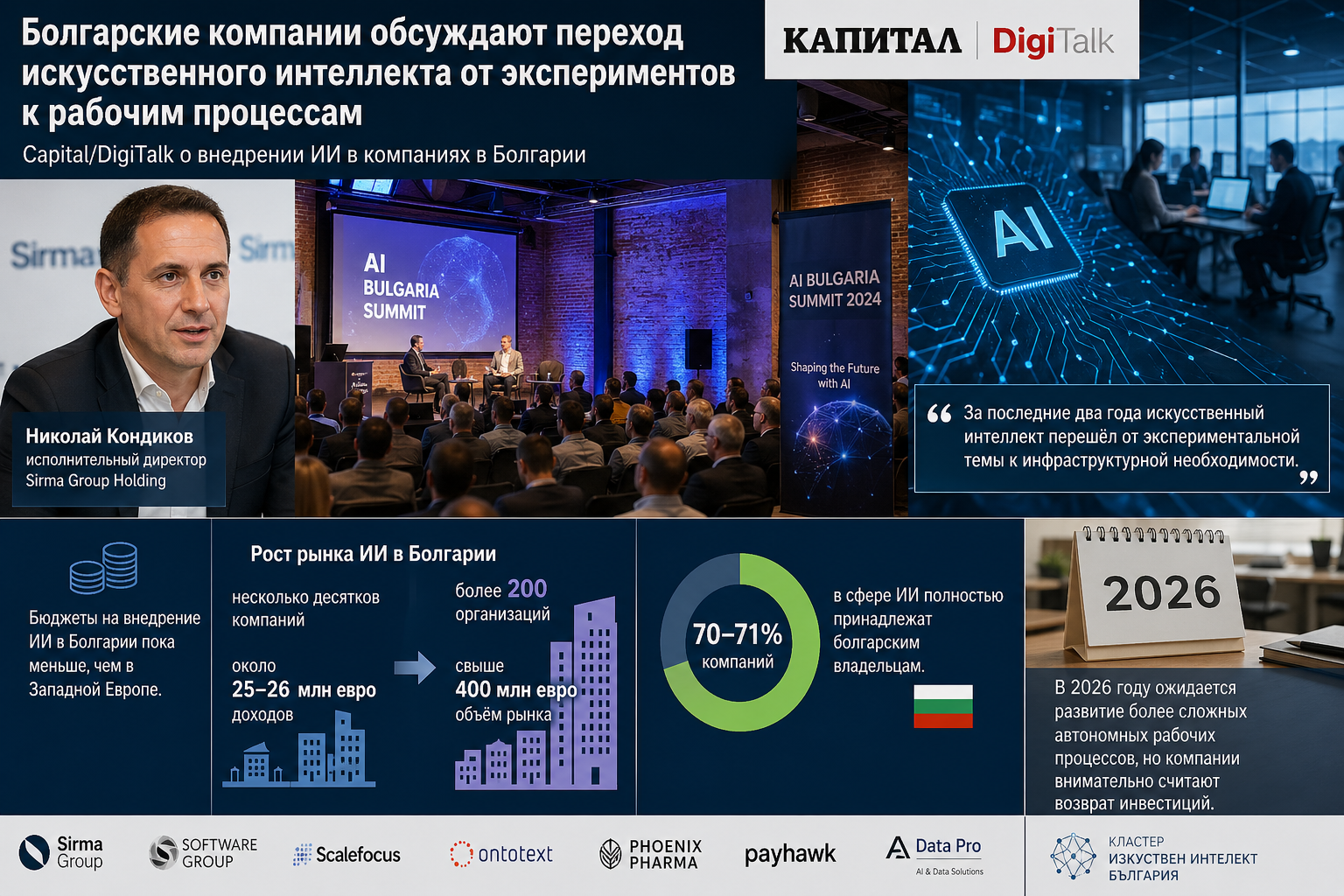 Болгарские компании обсуждают переход искусственного интеллекта от экспериментов к рабочим процессам