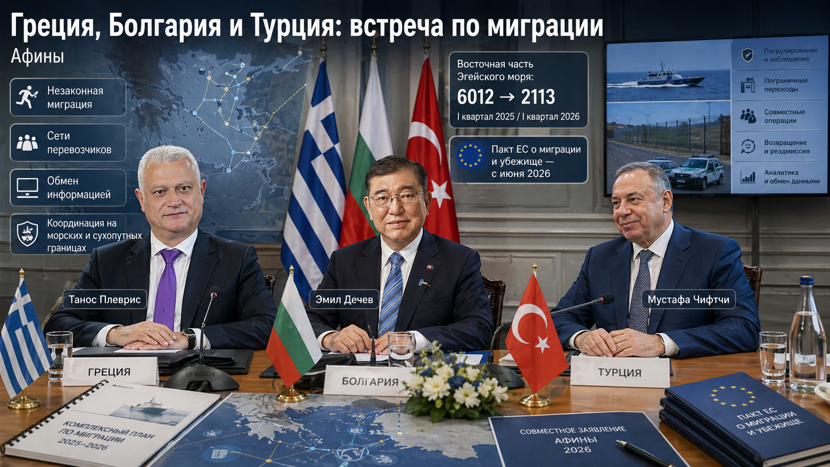 Греческое издание пишет о встрече Греции, Болгарии и Турции по миграции