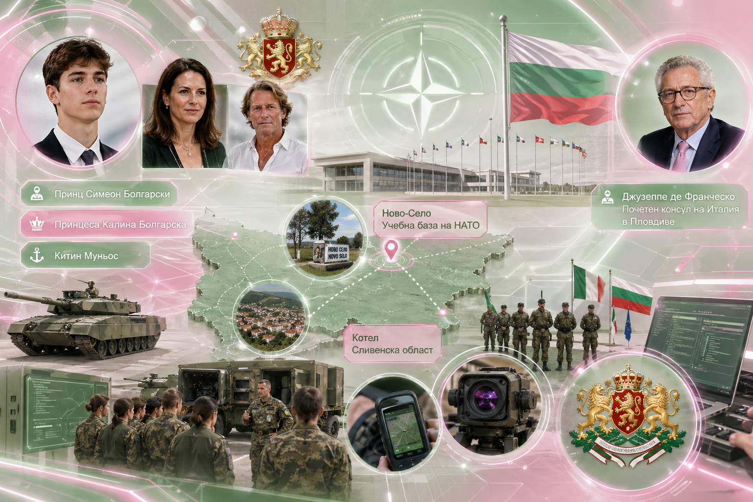 Histoires Royales пишет о визите принца Симеона на учебную базу НАТО в Ново-Село