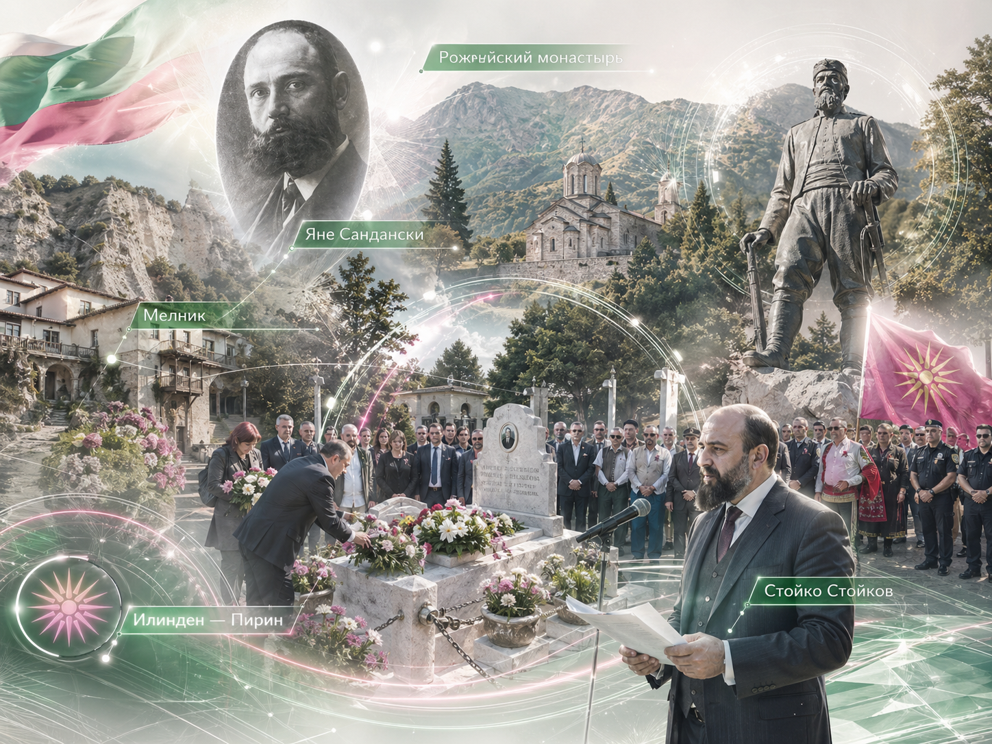 Вечер пишет о памятном собрании в Мелнике, посвящённом Яне Санданскому